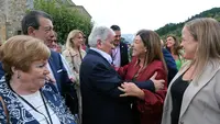 11:30 horas. Centro de Estudios Lebaniegos, Potes. La presidenta de Cantabria, María José Sáenz de Buruaga, acompañada de otros consejeros, participa en el IX encuentro de las Casas de Cantabria. 22 de septiembre de 2023 © Raúl Lucio