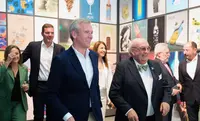 O presidente da Xunta, Alfonso Rueda, asiste á entrega de premios da 16º Edición da Bienal Internacional de Cartelismo Terras Gauda – Concurso Francisco Mantecón 2024. Peirao de Trasatlánticos, 21/6/24.