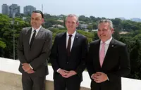 O titular do Executivo galego, Alfonso Rueda, reúnese co vicegobernador de São Paulo, Felicio Ramuth.  Palacio dos Bandeirantes, Sao Paulo (Brasil), 20/11/24.
