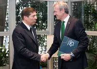 O titular do Executivo galego, Alfonso Rueda, reúnese coa Federación de Industrias do Estado de São Paulo (FIESP). São Paulo (Brasil), 21/11/24.