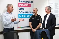 O titular do Goberno galego, Alfonso Rueda, visita a planta de Gerdau en Araçariguama para coñecer a colaboración de Russula, empresa de enxeñería galega, coa principal multinacional siderúrxica no Brasil. Araçariguama (Sao Paulo, Brasil), 21/11/24.