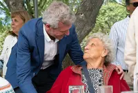 O presidente da Xunta, Alfonso Rueda, acompañado polo conselleiro de Emprego, Comercio e Emigración, José González, reúnese con entidades galegas no Uruguai. Sede deportiva do Centro Galego en Carrasco (Montevideo), 09/03/25.