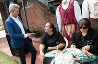 O presidente da Xunta, Alfonso Rueda, acompañado polo conselleiro de Emprego, Comercio e Emigración, José González, reúnese con entidades galegas no Uruguai. Sede deportiva do Centro Galego en Carrasco (Montevideo), 09/03/25.