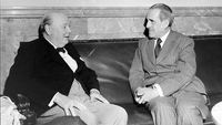 Churchill y el Presidente Grau San Martin Palacio