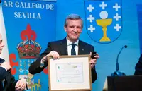 O presidente da Xunta, Alfonso Rueda, participa no acto do 69º aniversario do Lar Gallego de Sevilla. Lar Gallego  (Sevilla), 22/11/25.