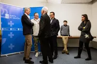 Alfonso Rueda, President of the Regional Government of Galicia, during a visit to Zurich, Switzerland, on Saturday, 14 March 2026.