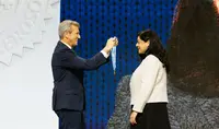 O presidente da Xunta de Galicia, Alfonso Rueda, acompa&ntilde;ado dos membros do Executivo auton&oacute;mico, preside a cerimonia de Entrega das Medallas de Galicia 2026 &aacute;s galardoadas Claudia Alicia &Aacute;lvarez Arg&uuml;elles, Beatriz Gil Fern&aacute;ndez, Carla Mar&iacute;a Angola Rodr&iacute;guez e Camila Fern&aacute;ndez. Cidade da Cultura (Santiago de Compostela), 24/07/26.