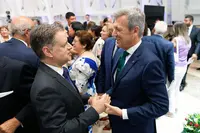 O presidente da Xunta de Galicia, Alfonso Rueda, acompa&ntilde;ado dos membros do Executivo auton&oacute;mico, preside a cerimonia de Entrega das Medallas de Galicia 2026 &aacute;s galardoadas Claudia Alicia &Aacute;lvarez Arg&uuml;elles, Beatriz Gil Fern&aacute;ndez, Carla Mar&iacute;a Angola Rodr&iacute;guez e Camila Fern&aacute;ndez. Cidade da Cultura (Santiago de Compostela), 24/07/26.