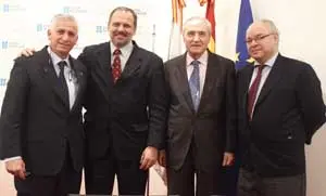 Alvelo Céspedes, el embajador Eugenio Martínez, el delgado José Ramón Ónega y Carlos Pérez-Desoy