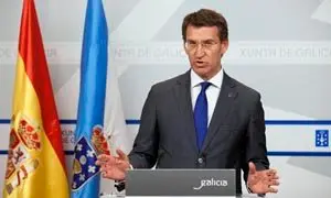 Alberto Núñez Feijóo comparecerá en rolda de prensa para dar conta dos asuntos tratados na reunión do Consello. Na sala de prensa de Consello.
foto xoán crespo
10/07/14