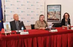 Eugenio Feijoo, Ramón Jiménez y Nuria Álvarez en la presentación