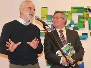 Lafuente y Jiménez en el acto de inauguración