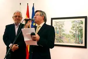 Camarero y Jiménez en la inauguración