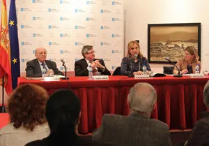 Un momento de la intervención de Pilar Falcón