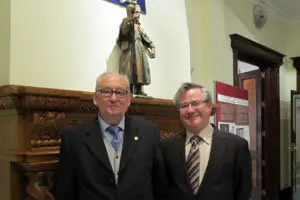 Beramendi  y Jiménez, antes de la conferencia