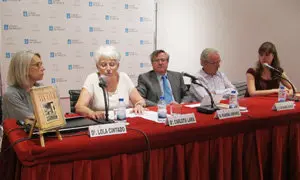 Cintado, Lama, Jiménez, Burgos y De Vera, en la mesa