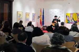 Un momento del concierto, con público