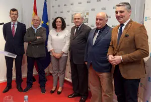Javier Maté, Francisco García Álvarez, la directora xeral Belén do Campo, el delegado de la Xunta, José Ramón Ónega, Avelino García y Miguel Ángel Viso
