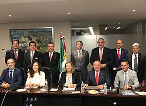 Del Olmo con directivos de las patronales