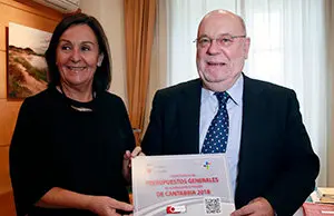 10:30	Parlamento de Cantabria 	El consejero de Economía, Hacienda y Empleo, Juan José Sota, presenta, en el despacho de la presidenta para su posterior registro el Proyecto de Ley de Presupuestos Generales de Cantabria para 2018. (Sólo graficos). 
nacho Romero ©
13 nov 17