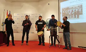Rafael Carracedo y los músicos que le acompañaron interpretaron algunas de la partituras para requinta rescatadas en su obra