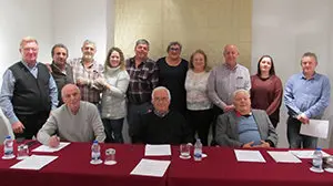 Responsables de las entidades que componen Fagama posan antes de comenzar la Asamblea