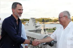 Cuba.Rey Felipe VI y Carlos Pérez-Desoy Fages. La Habana