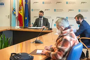 O director do Instituto Galego de Promoción Económica (Igape), Fernando    Guldrís, presenta en rolda de prensa o balance do comercio exterior galego no ano 2020.