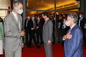 FITUR 2021. EL presidente de Cantabria, Miguel Ángel Revilla junto al rey de España, Felipe VI. 
19 de mayo de 2021