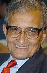 A portrait of the Nobel Laureate and well known Economist Dr. Amartya Sen taken during the release of his book 'The Argumentative Indian - Writings on Indian History, Culture and Identity', in New Delhi on August 1, 2005.
