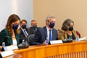 12,30 h.-             O vicepresidente primeiro e conselleiro de Presidencia, Xustiza e Turismo, Alfonso Rueda, comparecerá na Comisión 3ª, de Economía, Facenda e Orzamentos para presentar as contas e as liñas de actuación da Vicepresidencia Primeira para o ano 2022. 
foto xoán crespo
28/10/2021