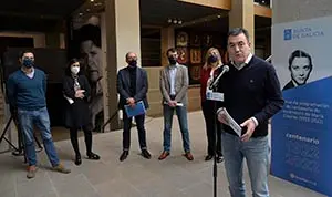 A Coruña
O conselleiro de Cultura, Educación e Universidade, Román Rodríguez, acompañado delegado territorial da Xunta na Coruña, Gonzalo Trenor, presenta a programación conmemorativa polo centenario do nacemento de María Casares.
20/11/2021
Foto: Moncho Fuentes / AGN A Coruña