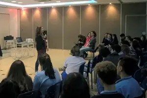 Andrea Maceiras no Instituto Santiago Apóstol 2017