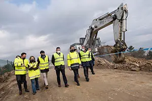 O presidente da Xunta, Alberto Núñez Feijóo, acompañado da conselleira de Infraestruturas e Mobilidade, Ethel Vázquez, visita as obras do treito A Pobra de San Xiao-Sarria Centro da autovía Nadela-Sarria. (Lugo), 01/03/21.