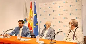 Un momento durante la intervención de Aser Álvarez, director de Arraianos Produccións.