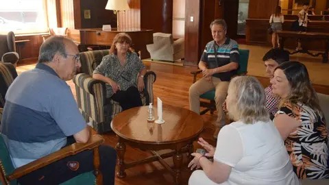 Emilce Arroyo y Celeste Rico con Dirigentes del colectivo en Bahia Blanca