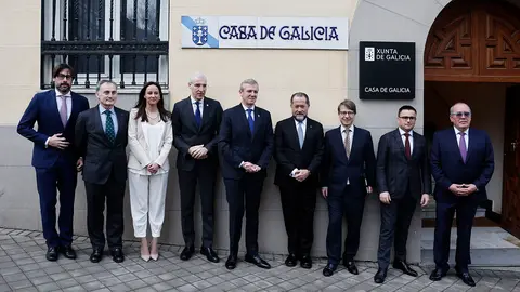 O presidente da Xunta, Alfonso Rueda, presenta Impulsa Galicia, iniciativa de colaboración público-privada. Casa de Galicia (Madrid) 07/03/23.