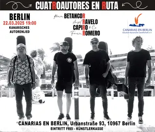 Cartel CuatroAutores en Ruta