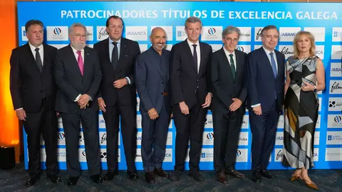 O titular do Goberno galego, Alfonso Rueda, participa na cea de gala e na entrega dos Títulos de Excelencia Galega 2025 organizada por AEGA-CAT.  Eurostars Grand Marina (Barcelona), 11/07/25.