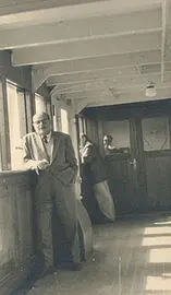 Ramiro Isla Couto. En el trasatlántico de regreso a Galicia en 1957