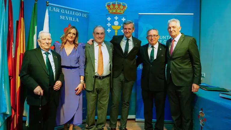 O presidente da Xunta, Alfonso Rueda, participa no acto do 69º aniversario do Lar Gallego de Sevilla. Lar Gallego  (Sevilla), 22/11/25.