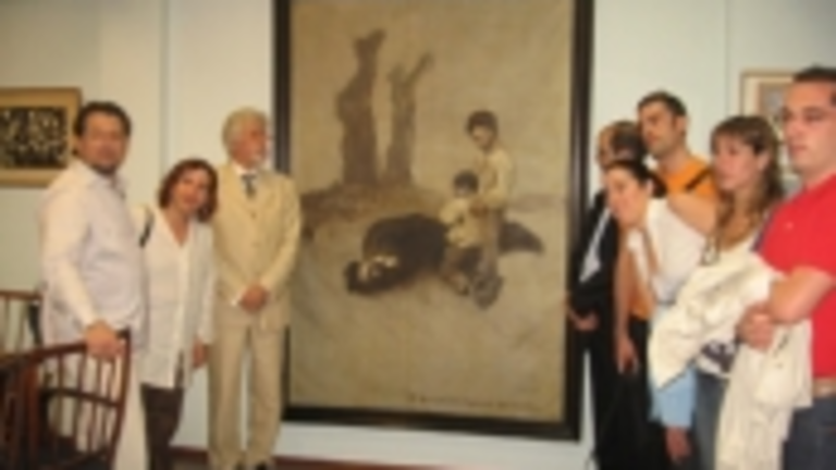 La comitiva galega en el Centro Galicia de Buenos Aires.