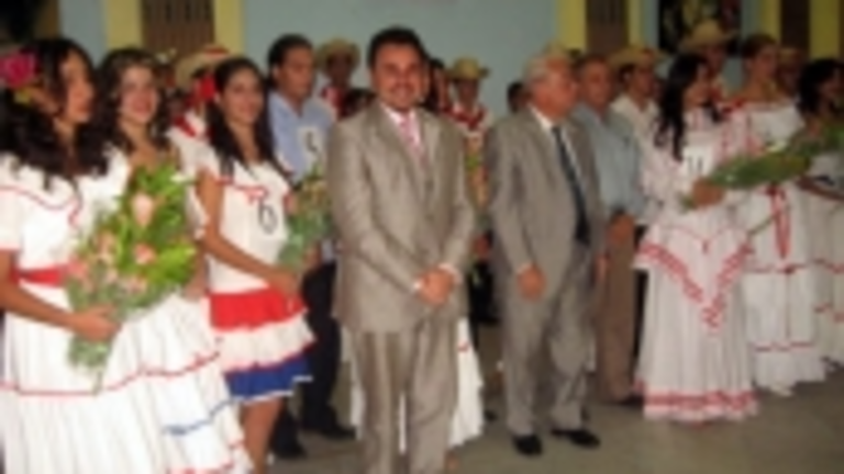 Plasencia y González durante el pasado Festival de Tradiciones Canarias en Cuba.