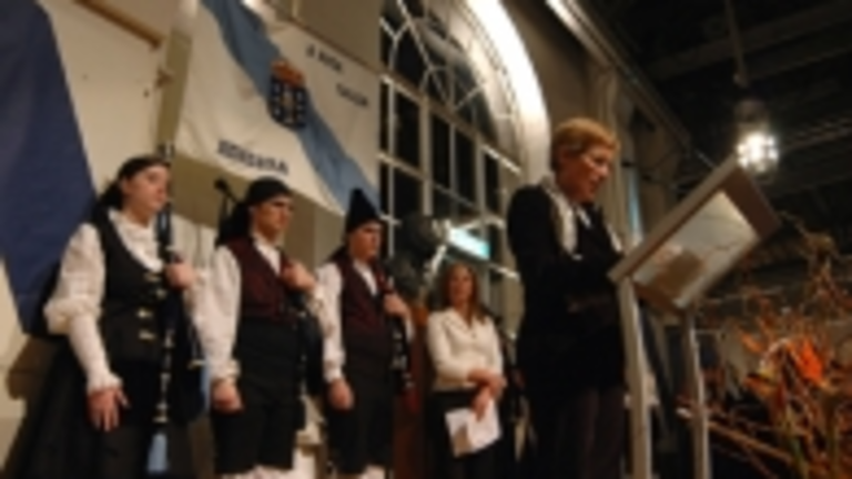 Dolores Villarino, durante su intervenci&oacute;n en el homenaje organizado por la Embajada espa&ntilde;ola en Suiza.