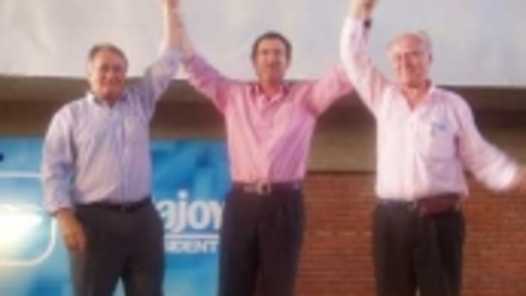 N&uacute;&ntilde;ez Feij&oacute;o con Benito Grande y Castelao Braga&ntilde;a.