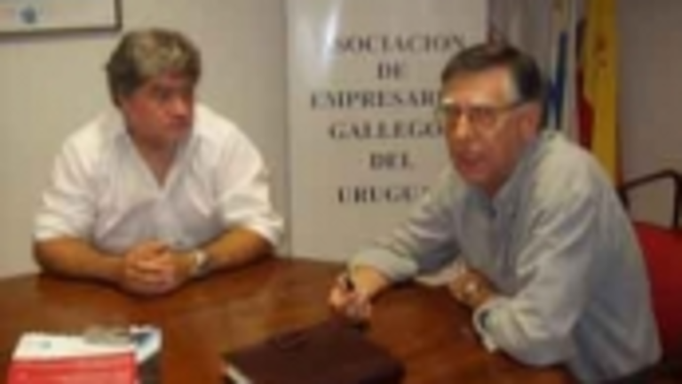 Fernando Feij&oacute;o y  C&eacute;sar Antelo, en la AEGU.