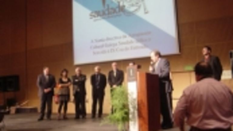 Un intre do acto que organizou a Agrupaci&oacute;n Saudade.