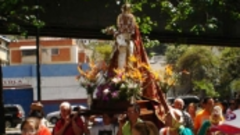 La procesión en honor a La Candelaria.