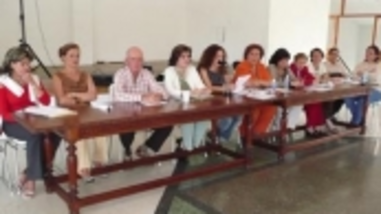 La Junta Directiva de Virgen del Pino, durante la Asamblea General.