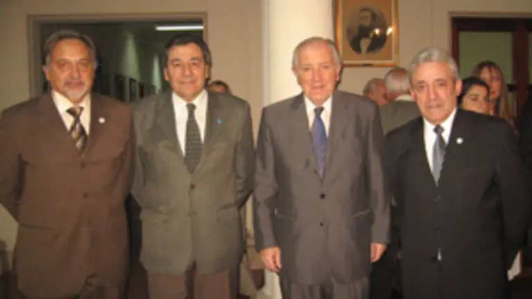 D&iacute;az, Oro&ntilde;a, De los Santos y Mart&iacute;nez, en el acto de inauguraci&oacute;n.